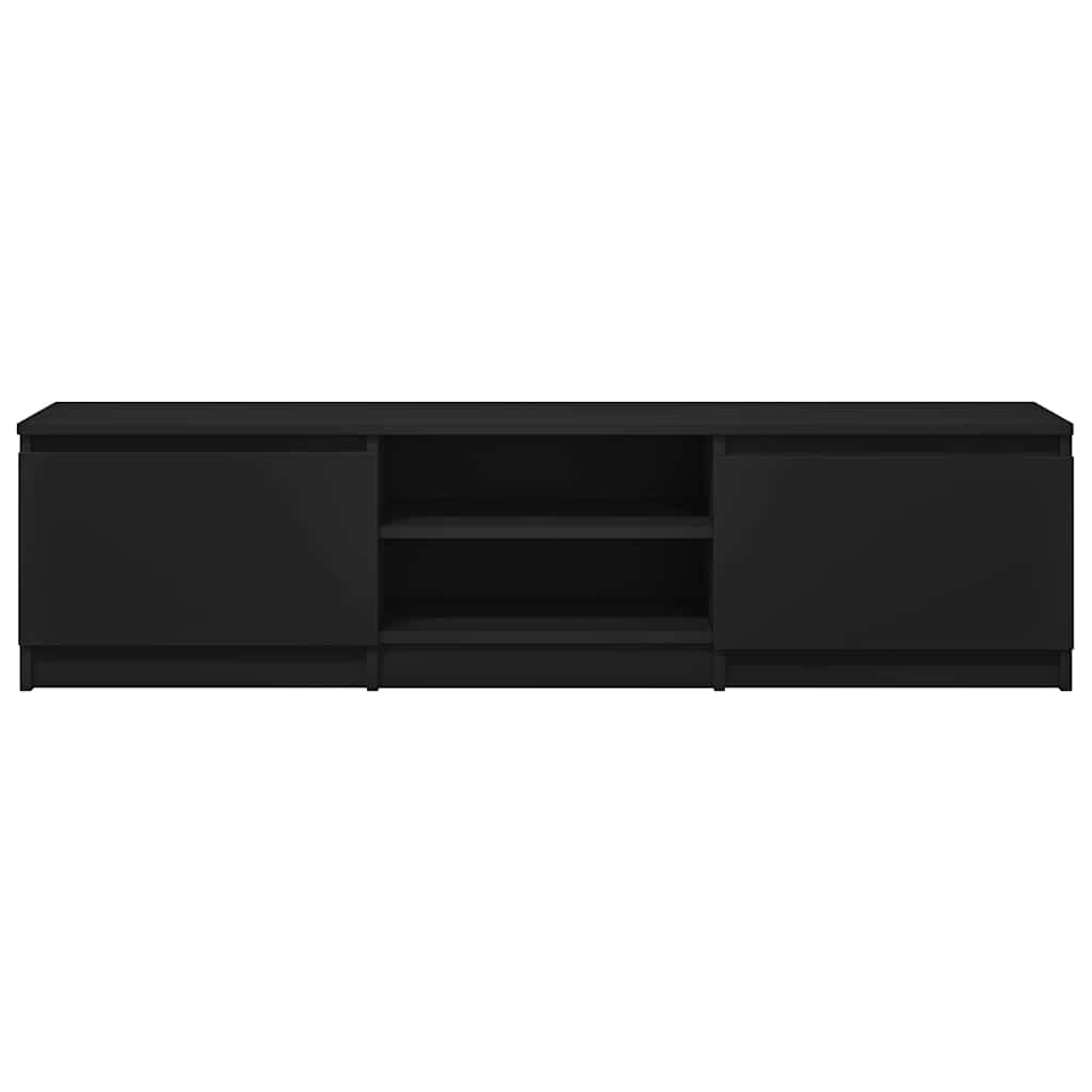 vidaXL Meuble TV Noir 140x40x35,5 cm Aggloméré