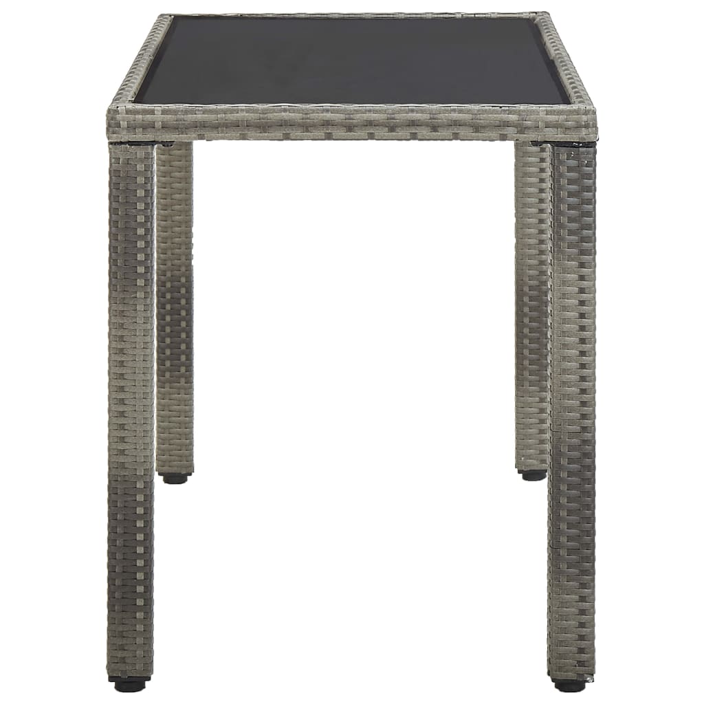 vidaXL Ensemble de salle à manger de jardin 5 pcs avec coussins résine tressée gris