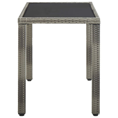 vidaXL Ensemble de salle à manger de jardin 5 pcs avec coussins résine tressée gris