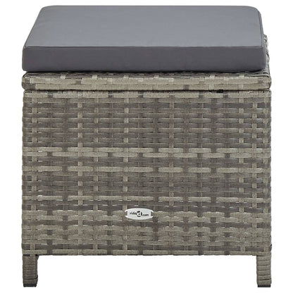 vidaXL Ensemble de salle à manger de jardin 5 pcs avec coussins résine tressée gris