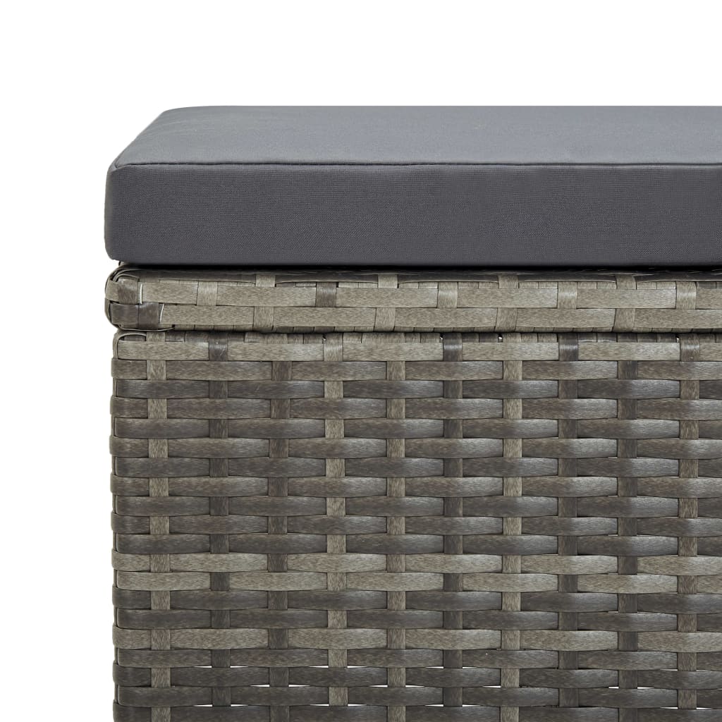 vidaXL Ensemble de salle à manger de jardin 5 pcs avec coussins résine tressée gris
