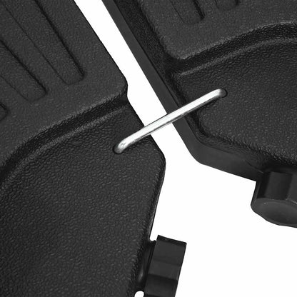 Sonnenschirmständer Fächerförmig 4 Stk. Schwarz