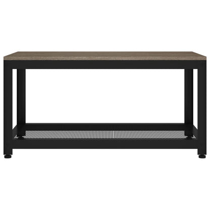 vidaXL Couchtisch Grau und Schwarz 90x45x45 cm MDF und Eisen