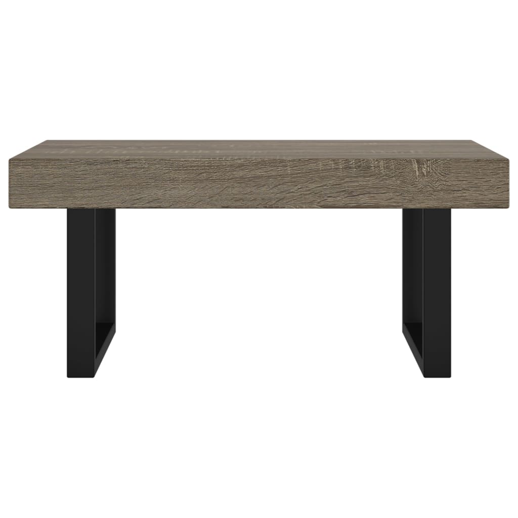 vidaXL Couchtisch Grau und Schwarz 90x45x40 cm MDF und Eisen