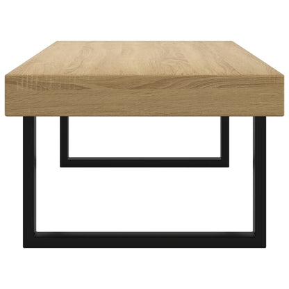vidaXL Couchtisch Hellbraun und Schwarz 120x60x40 cm MDF und Eisen