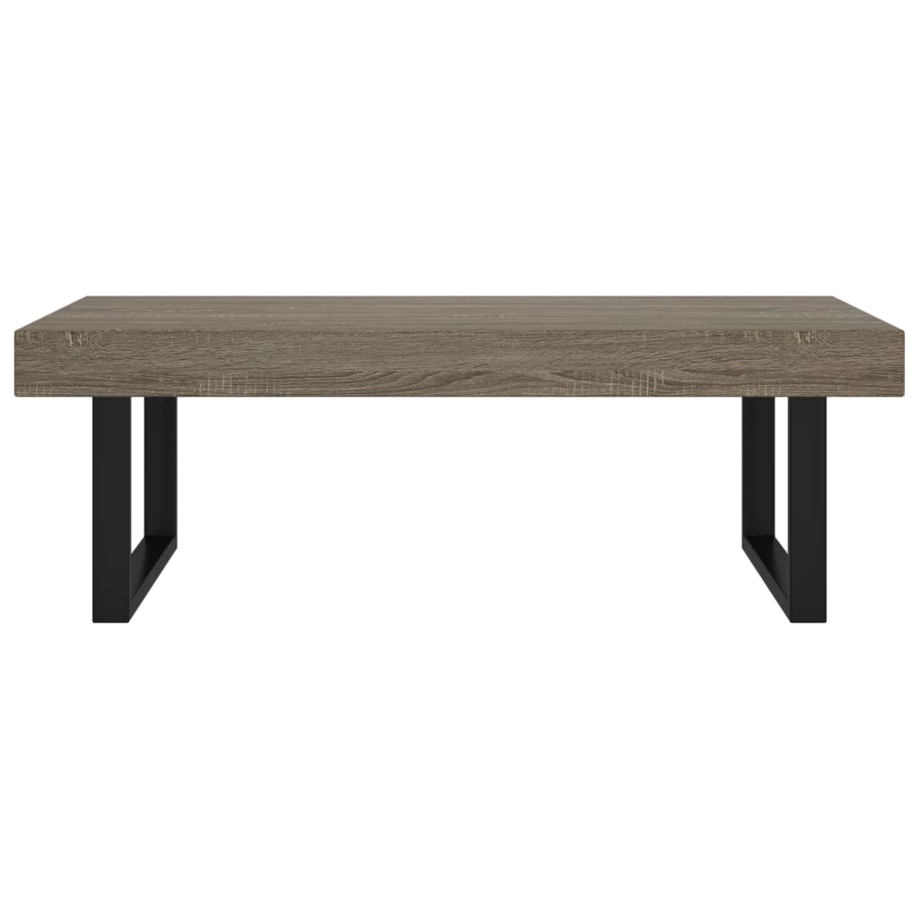 vidaXL Couchtisch Grau und Schwarz 120x60x40 cm MDF und Eisen