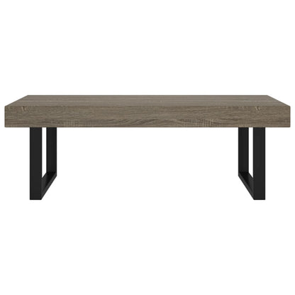 vidaXL Couchtisch Grau und Schwarz 120x60x40 cm MDF und Eisen