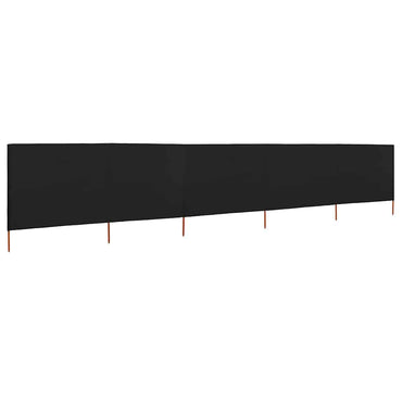 vidaXL 5-teiliges Windschutzgewebe 600 x 80 cm Schwarz
