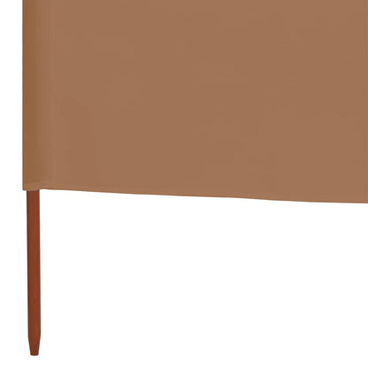 vidaXL 5-teiliges Windschutzgewebe 600 x 120 cm Taupe