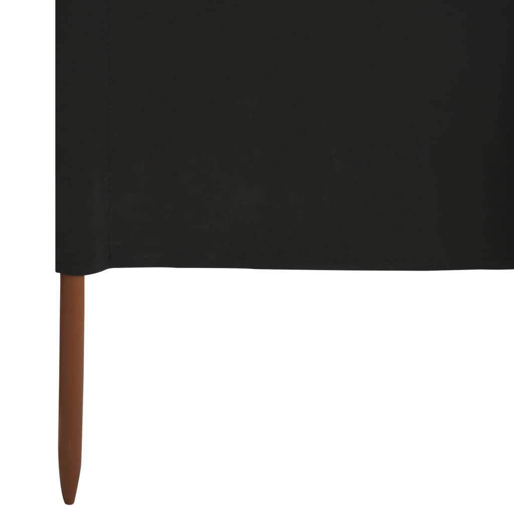 vidaXL 5-teiliges Windschutzgewebe 600 x 120 cm Schwarz