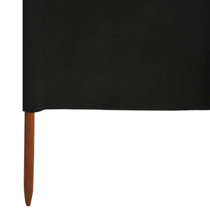 vidaXL 5-teiliges Windschutzgewebe 600 x 120 cm Schwarz