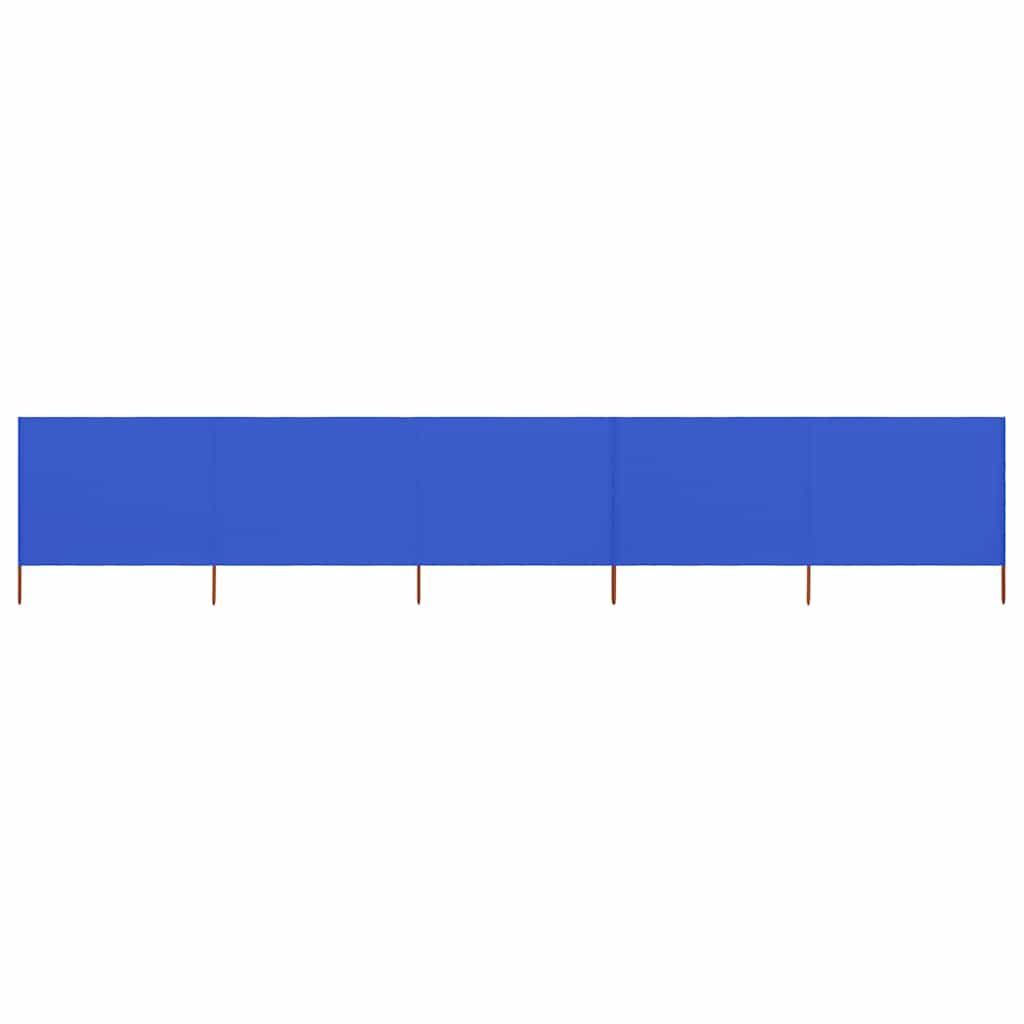 vidaXL 5-teiliges Windschutzgewebe 600 x 120 cm Azurblau