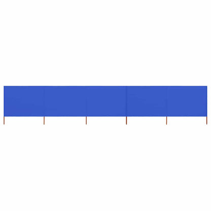 vidaXL 5-teiliges Windschutzgewebe 600 x 120 cm Azurblau