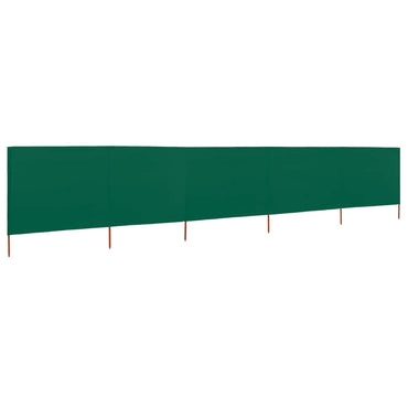 vidaXL 5-teiliges Windschutzgewebe 600 x 160 cm Grün