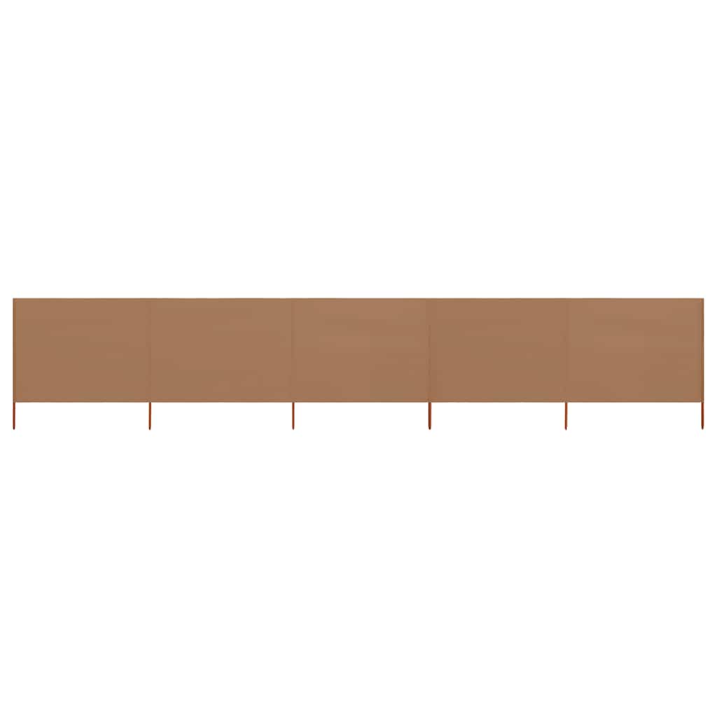 vidaXL Ensemble de 5 brise-vue 600 x 160 cm Taupe