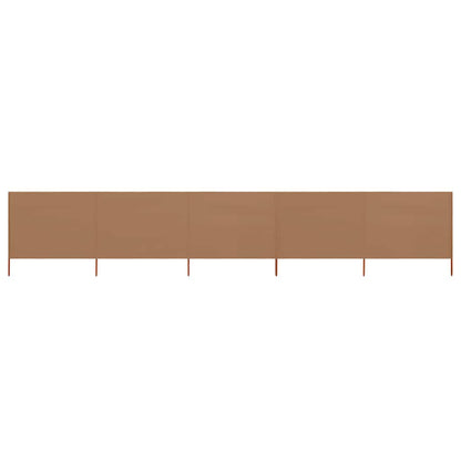 vidaXL Ensemble de 5 brise-vue 600 x 160 cm Taupe