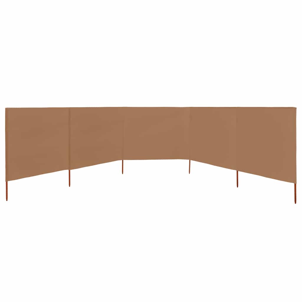 vidaXL Ensemble de 5 brise-vue 600 x 160 cm Taupe