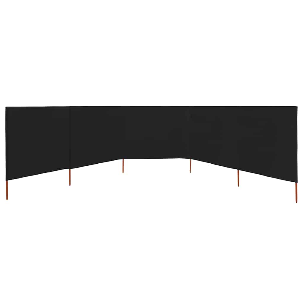 vidaXL Brise-vue en 5 pièces 600 x 160 cm Noir