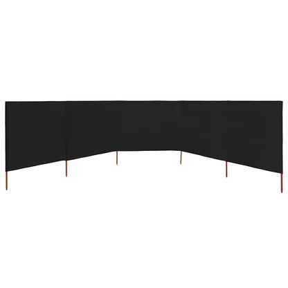 vidaXL Brise-vue en 5 pièces 600 x 160 cm Noir