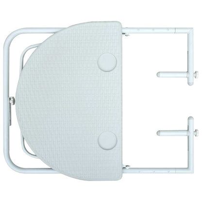 Balkon-Hängetisch Weiß 60x64x83,5 cm Kunststoff Rattan-Optik