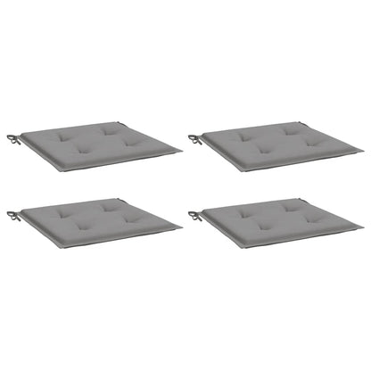 Gartenstuhl-Kissen 4 Stk. Grau 40x40x4 cm Oxford-Gewebe