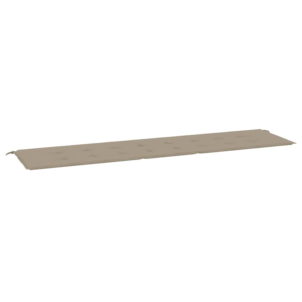 Gartenbank-Auflage Taupe 200x50x4 cm Oxford-Gewebe