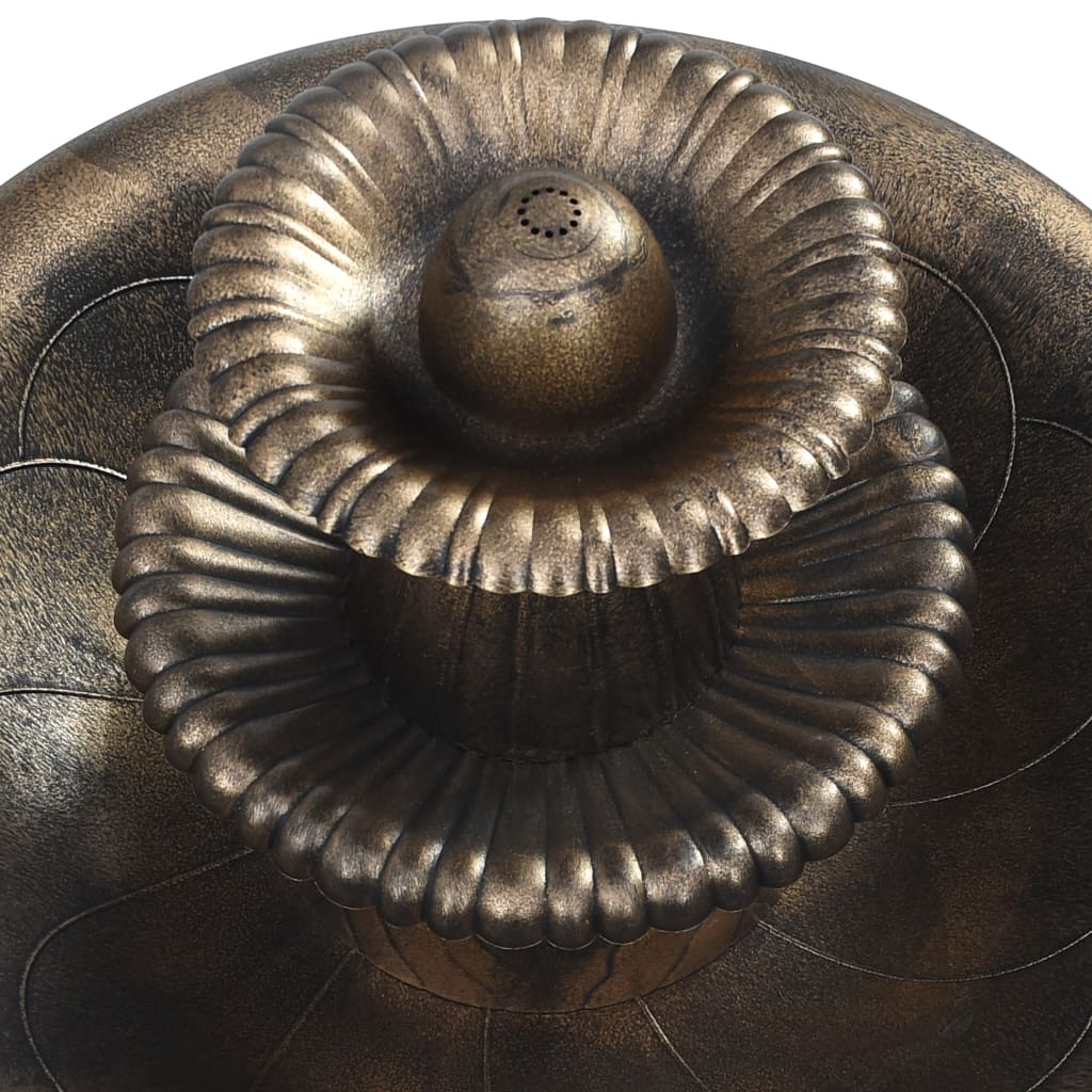 vidaXL Bain d'oiseaux avec fontaine Bronze 50×91 cm Plastique