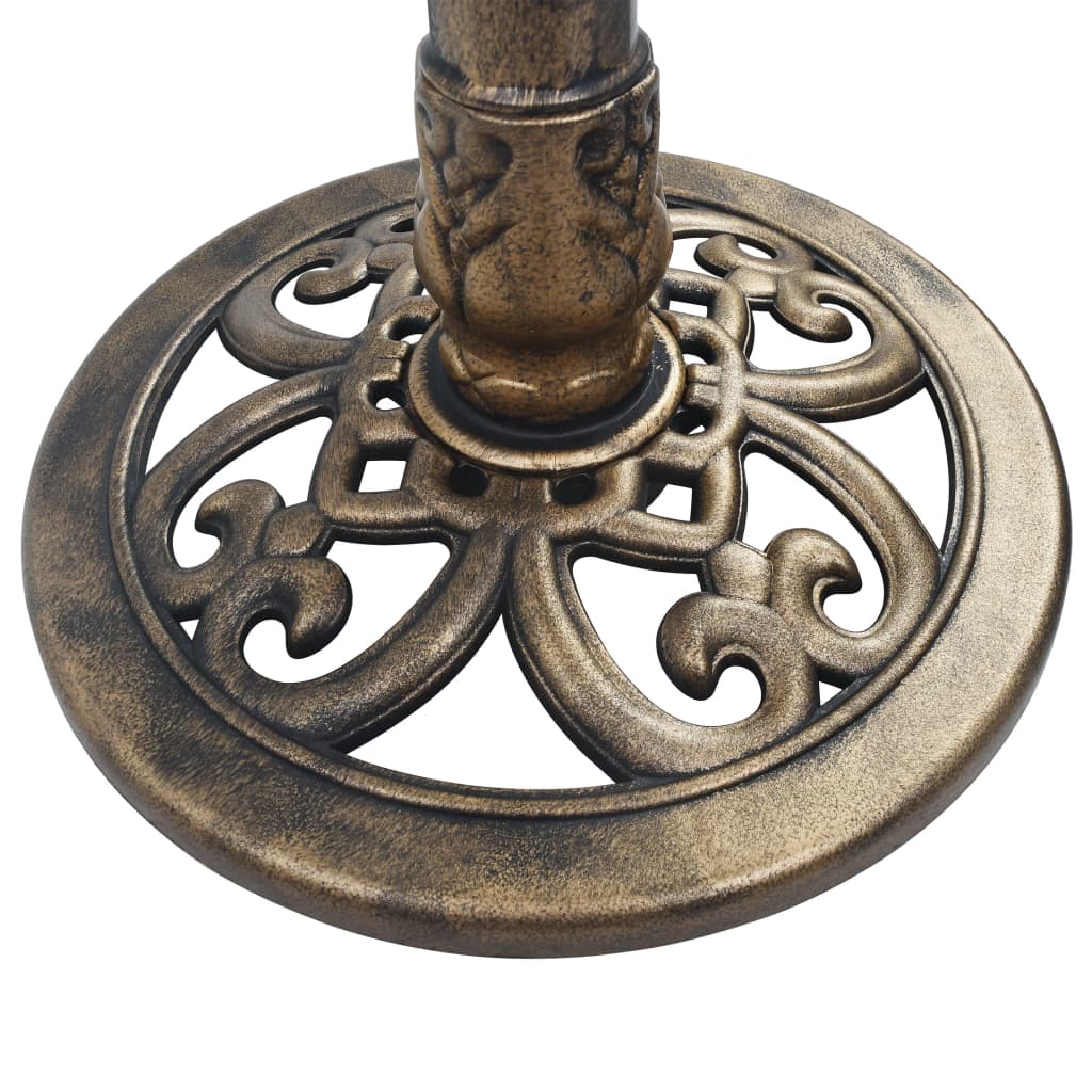 vidaXL Bain d'oiseaux avec fontaine Bronze 50×91 cm Plastique