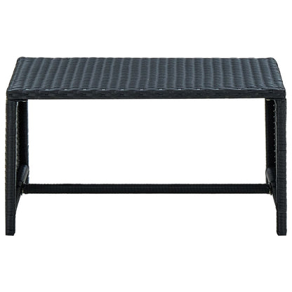 vidaXL 4-tlg. Garten-Lounge-Set mit Auflagen Poly Rattan Schwarz