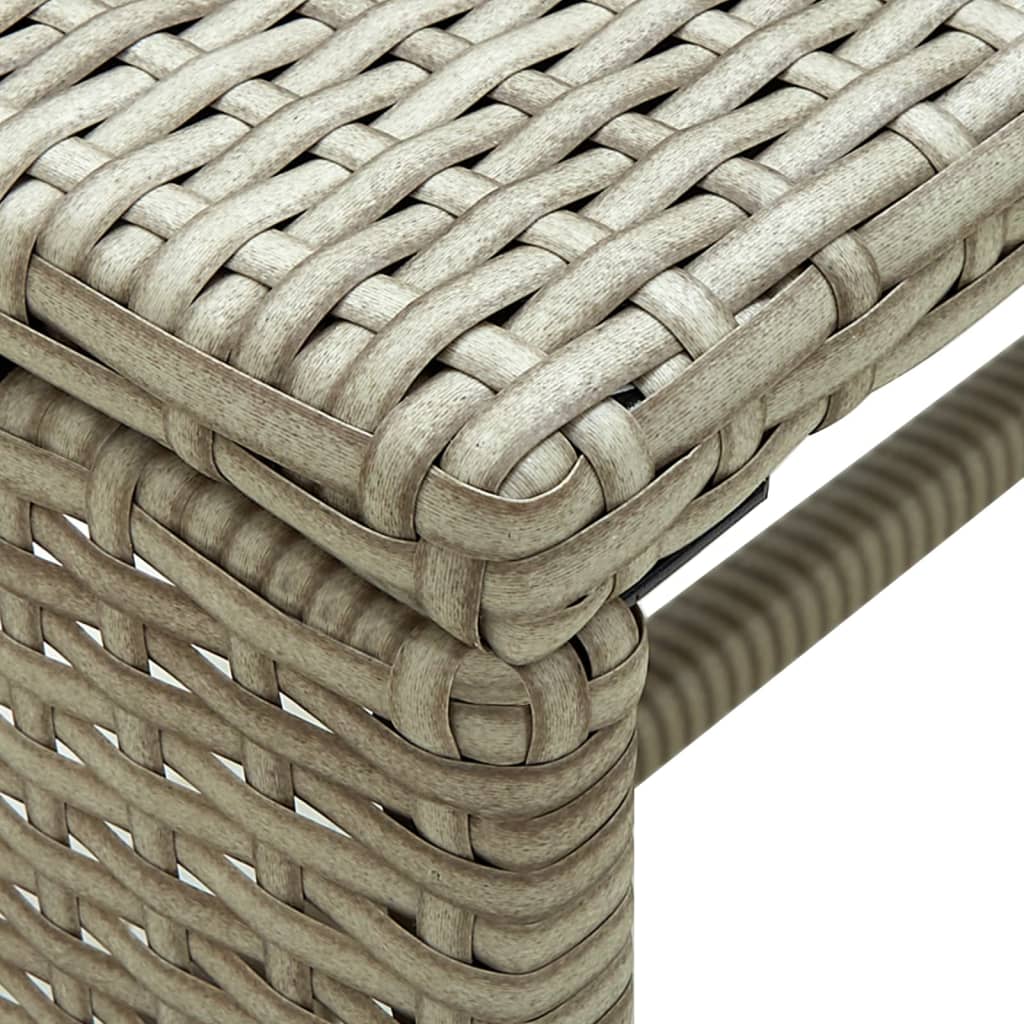 vidaXL 4-tlg. Garten-Lounge-Set mit Auflagen Beige Poly Rattan