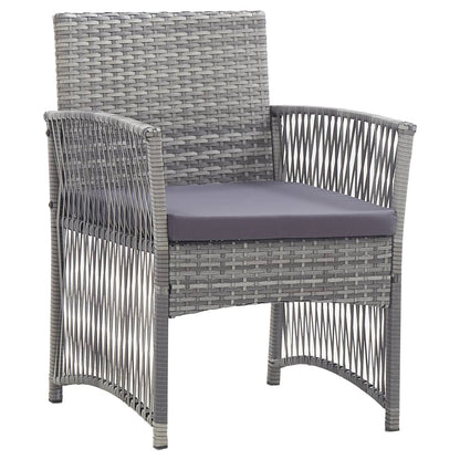 vidaXL Ensemble de salon de jardin 4 pcs avec coussins résine tressée anthracite