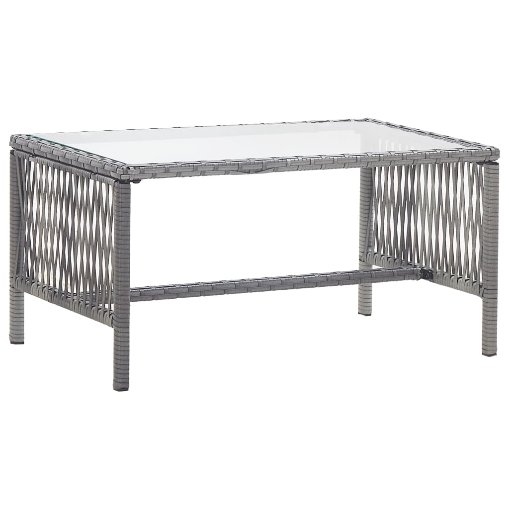 vidaXL Ensemble de salon de jardin 4 pcs avec coussins résine tressée anthracite