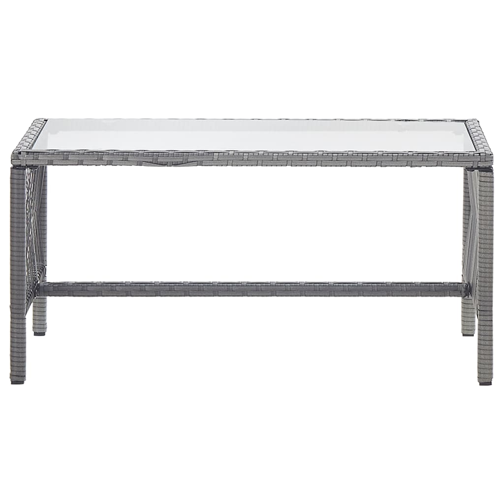 vidaXL Ensemble de salon de jardin 4 pcs avec coussins résine tressée anthracite