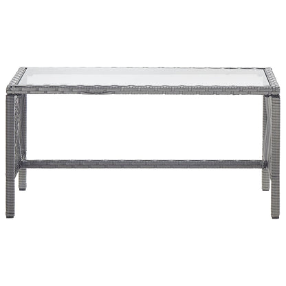 vidaXL Ensemble de salon de jardin 4 pcs avec coussins résine tressée anthracite
