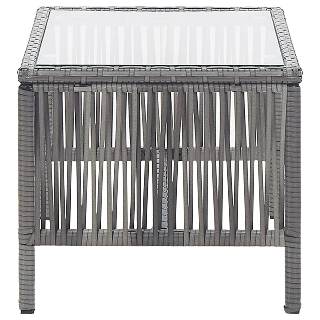 vidaXL Ensemble de salon de jardin 4 pcs avec coussins résine tressée anthracite