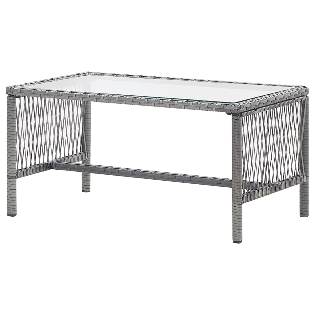 vidaXL Ensemble de salon de jardin 4 pcs avec coussins résine tressée anthracite