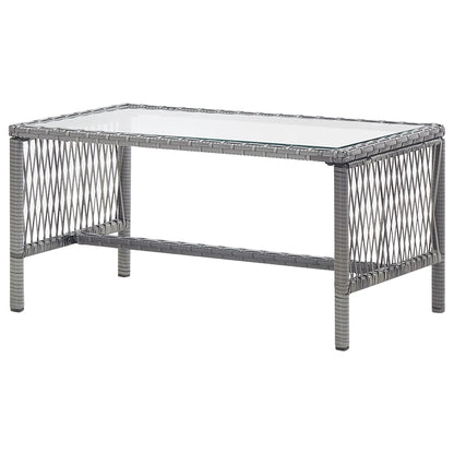 vidaXL Ensemble de salon de jardin 4 pcs avec coussins résine tressée anthracite