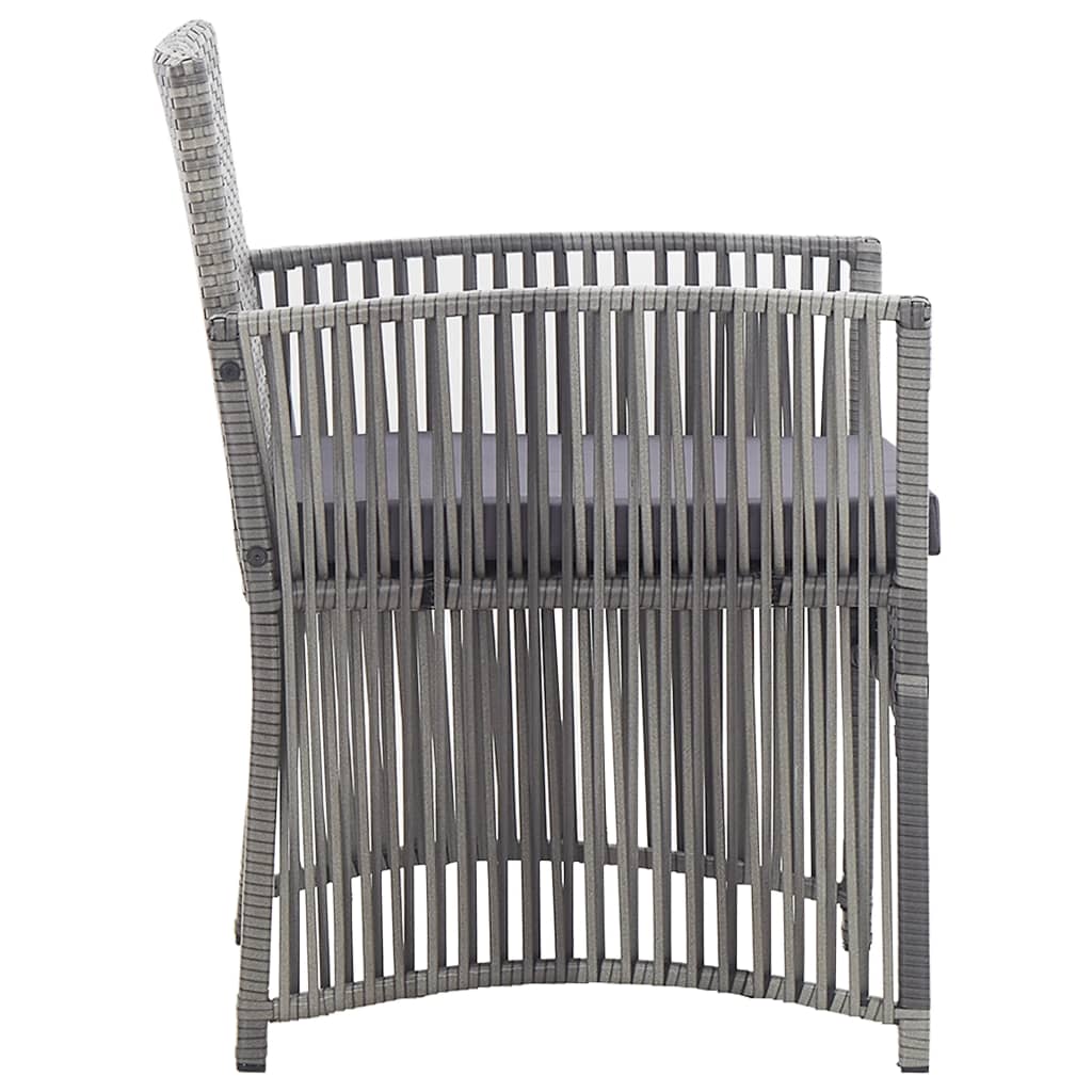 vidaXL Ensemble de salon de jardin 4 pcs avec coussins résine tressée anthracite