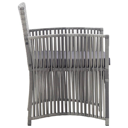 vidaXL Ensemble de salon de jardin 4 pcs avec coussins résine tressée anthracite