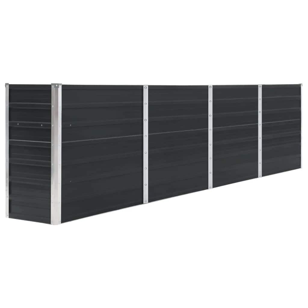 Hochbeet 320 x 40 x 77 cm Verzinkter Stahl Anthrazit