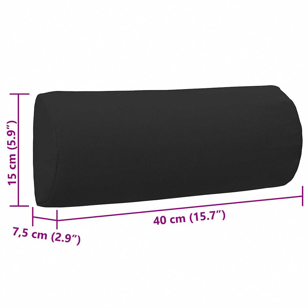Kopfstütze für Liegestuhl Schwarz 40 x 7,5 x 15 cm Textilene