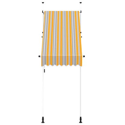 vidaXL Einziehbare Markise Handbetrieben 100 cm Gelb Blau Gestreift