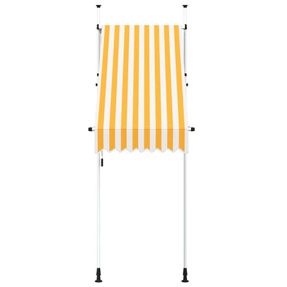 vidaXL Markise Einziehbar Handbetrieben 100 cm Orange/Weiß Gestreift