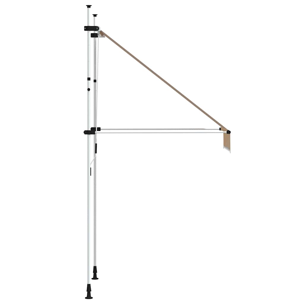 vidaXL Markise Einziehbar Handbetrieben 100 cm Orange/Weiß Gestreift
