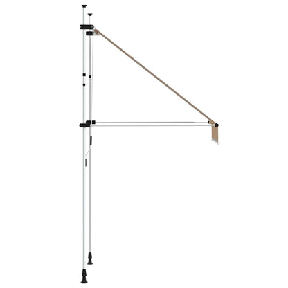 vidaXL Markise Einziehbar Handbetrieben 100 cm Orange/Weiß Gestreift