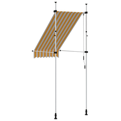 vidaXL Markise Einziehbar Handbetrieben 100 cm Orange/Weiß Gestreift