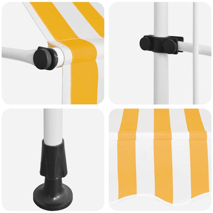 vidaXL Markise Einziehbar Handbetrieben 100 cm Orange/Weiß Gestreift