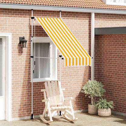 vidaXL Markise Einziehbar Handbetrieben 100 cm Orange/Weiß Gestreift