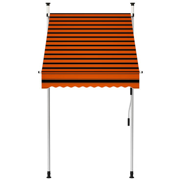 vidaXL Einziehbare Markise Handbetrieben 100 cm Orange und Braun