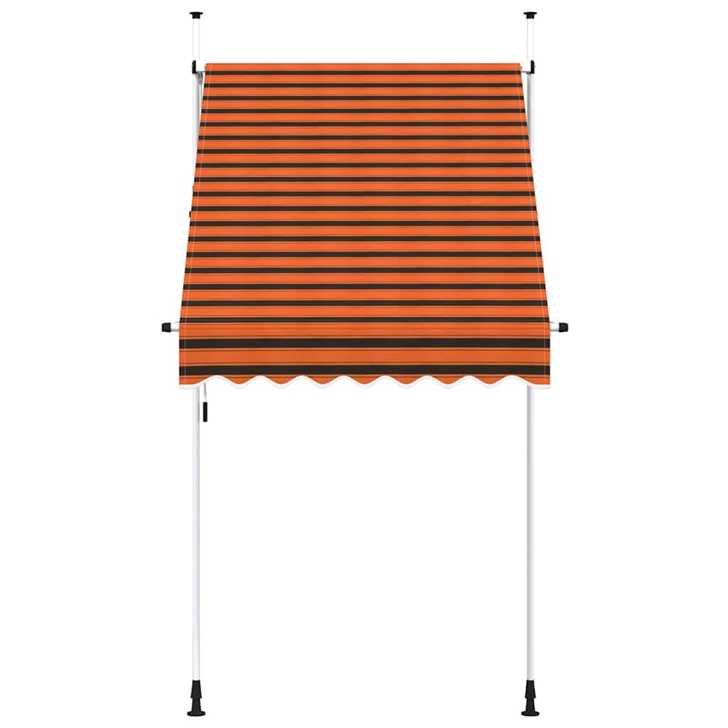 vidaXL Einziehbare Markise Handbetrieben 150 cm Orange und Braun